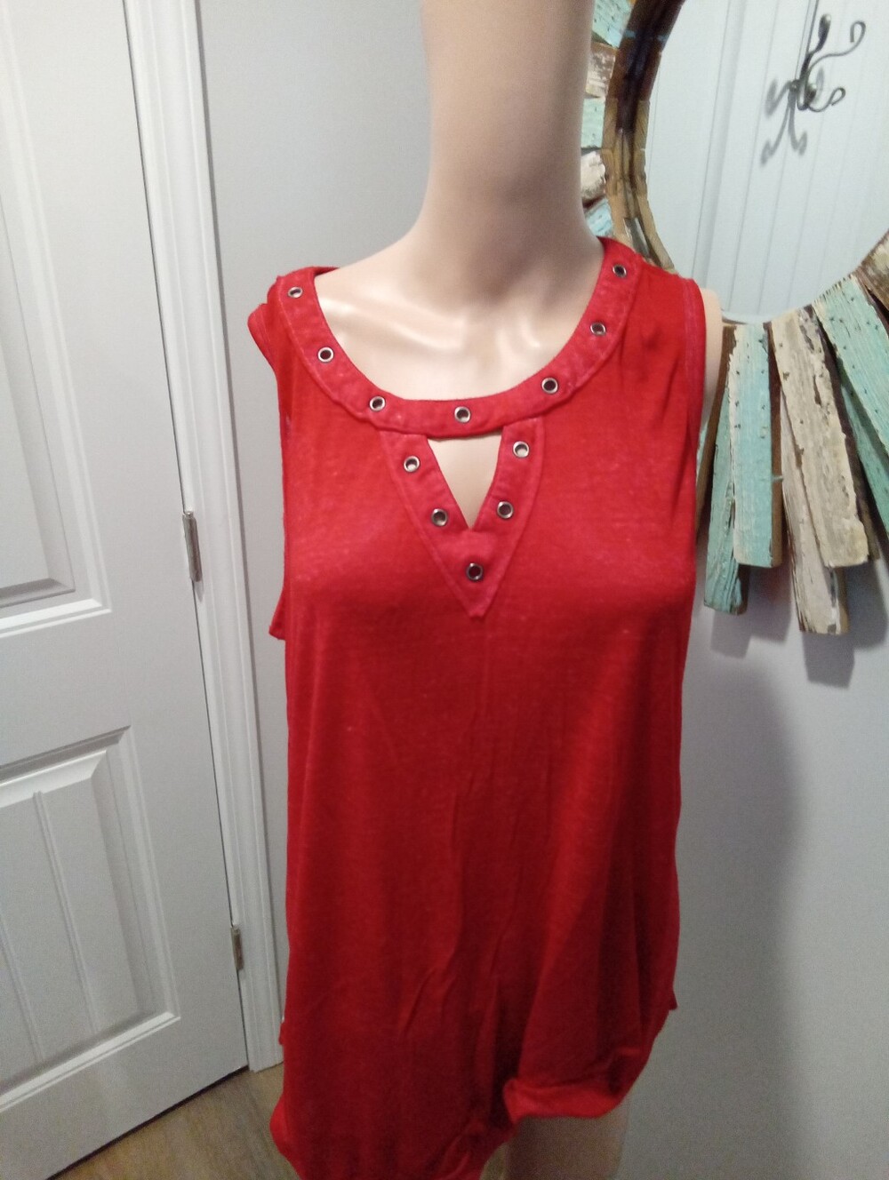 Cato Plus Size 14/16 Red Sleeveless